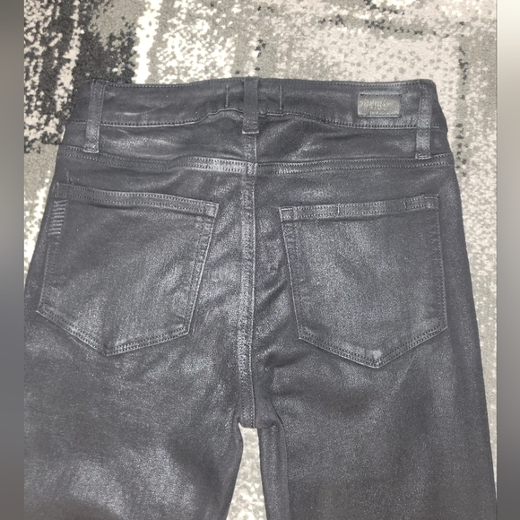 2. PAIGE HOXTON COATED HIGH WAIST ULTRA SKINNY JEANS SIZE 26 - Picture 12 of 13